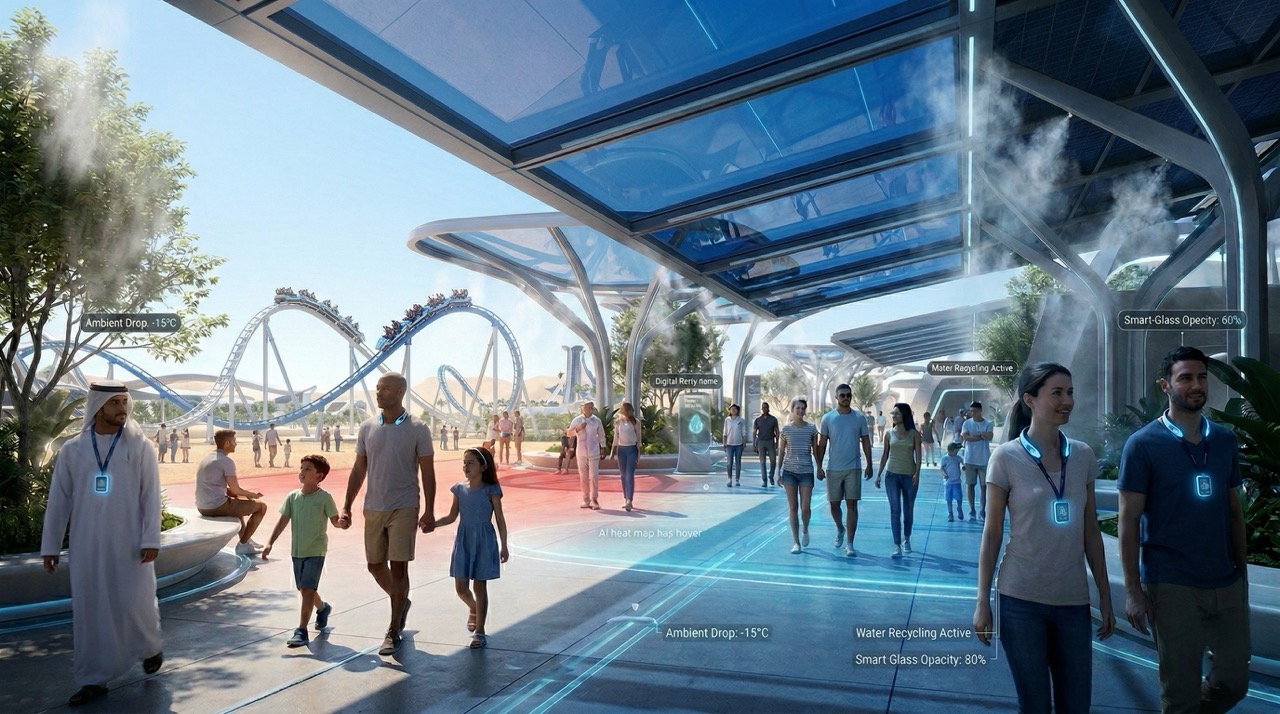 CoolSpherAqua outdoor climate management system in action